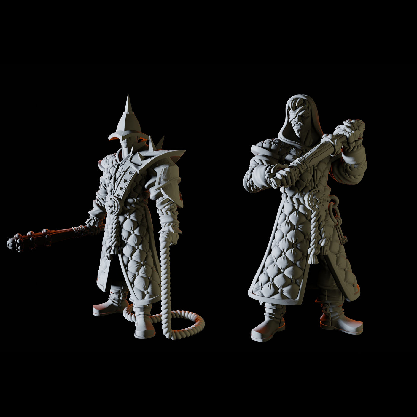 Two Prison Guards Miniature for Dungeons and Dragons, Pathfinder or other TTRPGs