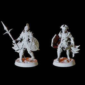 Two Undead Skeleton Warriors Miniature for Dungeons and Dragons, Pathfinder or other TTRPGs