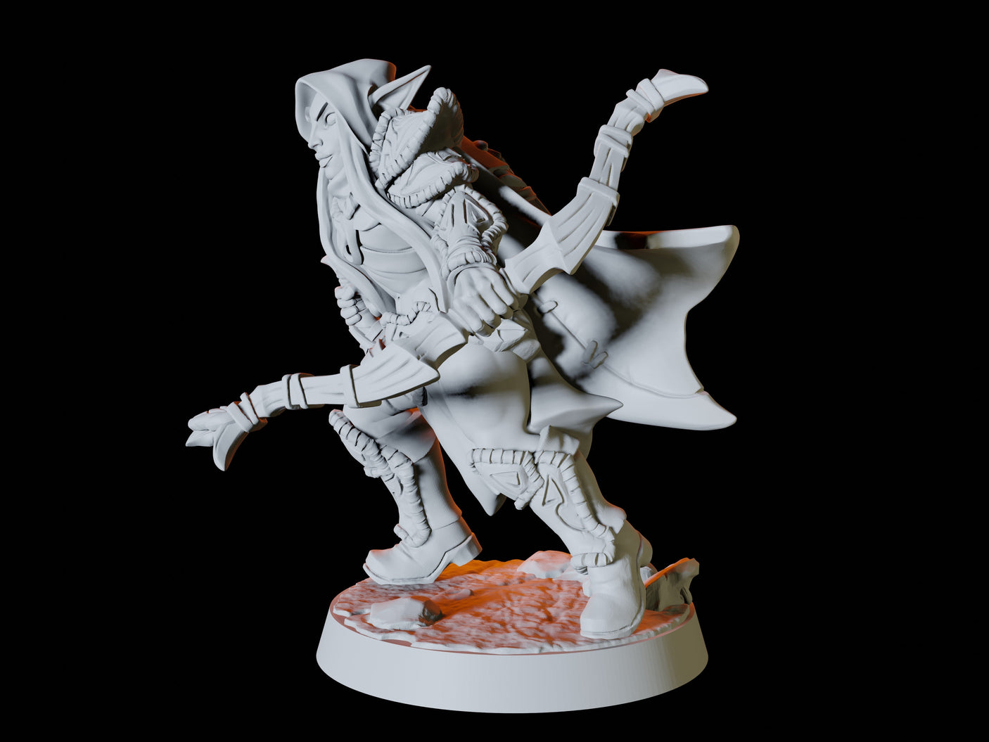Two Wood Elf Rogues Miniature for Dungeons and Dragons, Pathfinder or other TTRPGs