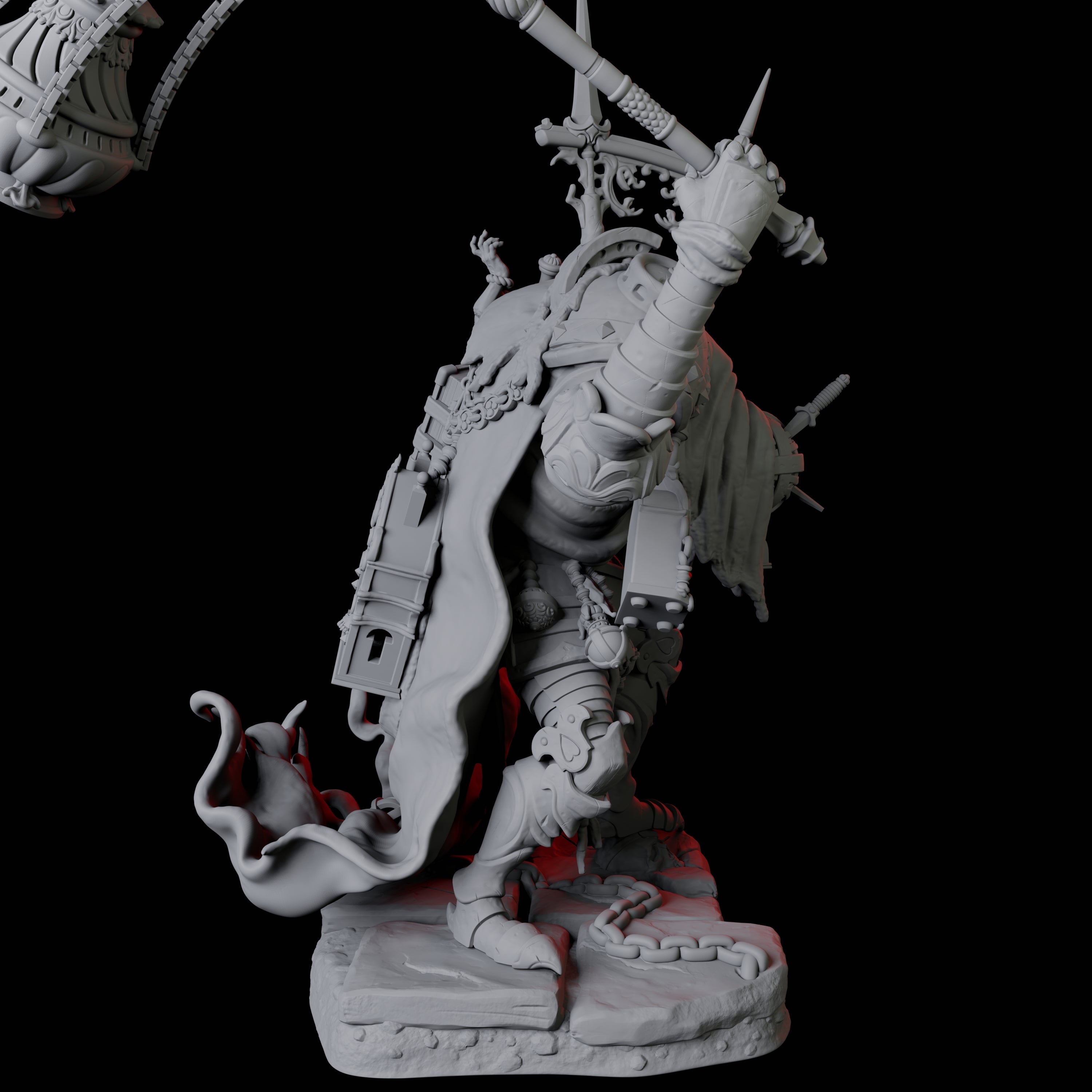 Undead Cultist D Miniature for Dungeons and Dragons, Pathfinder or other TTRPGs