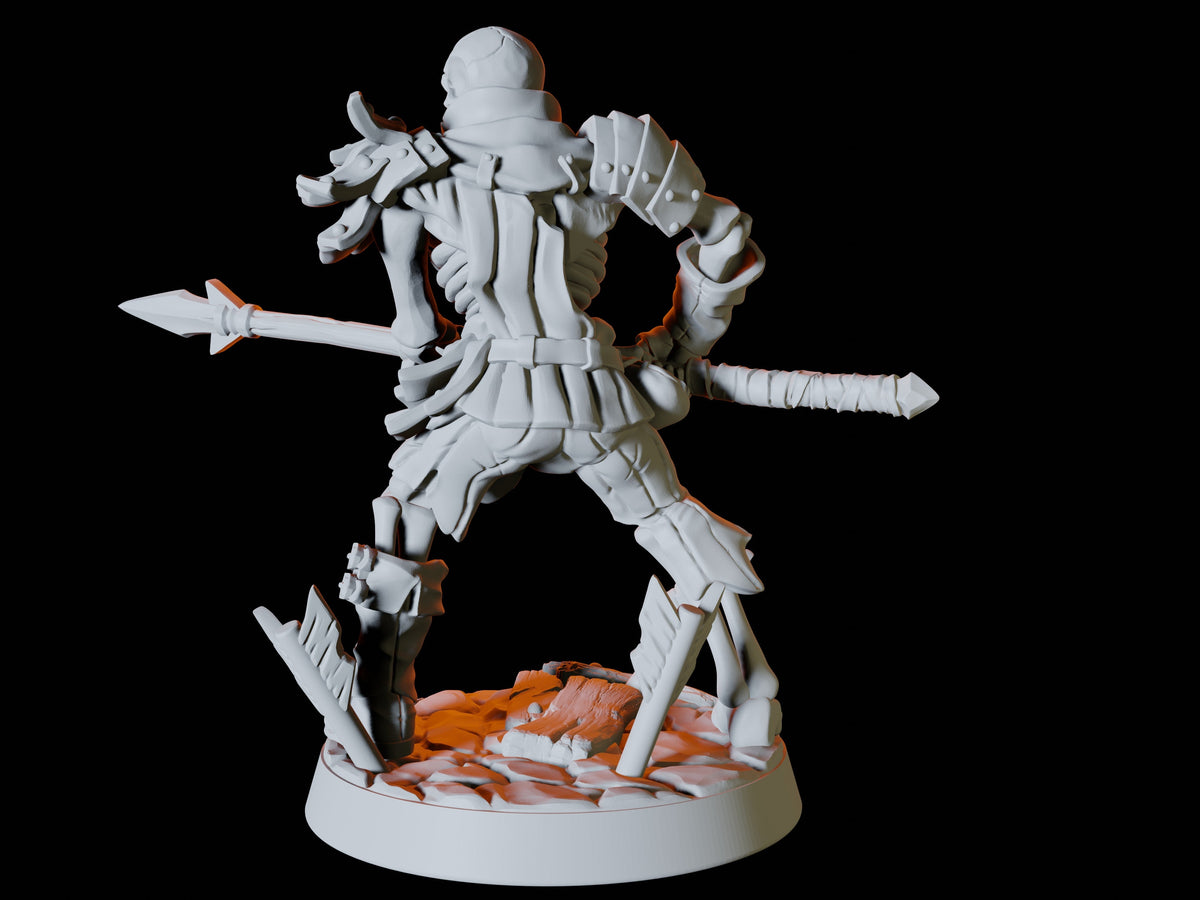 Undead Skeleton Army - Six Soldiers Miniature for Dungeons and Dragons, Pathfinder or other TTRPGs