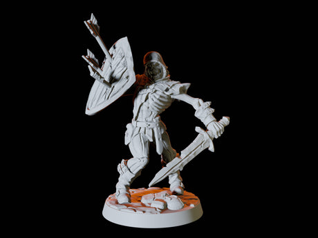 Undead Skeleton Army - Six Soldiers Miniature for Dungeons and Dragons, Pathfinder or other TTRPGs