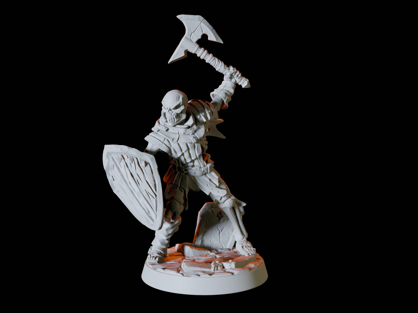 Undead Skeleton Army - Six Soldiers Miniature for Dungeons and Dragons, Pathfinder or other TTRPGs