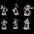 Undead Skeleton Army - Six Soldiers Miniature for Dungeons and Dragons, Pathfinder or other TTRPGs