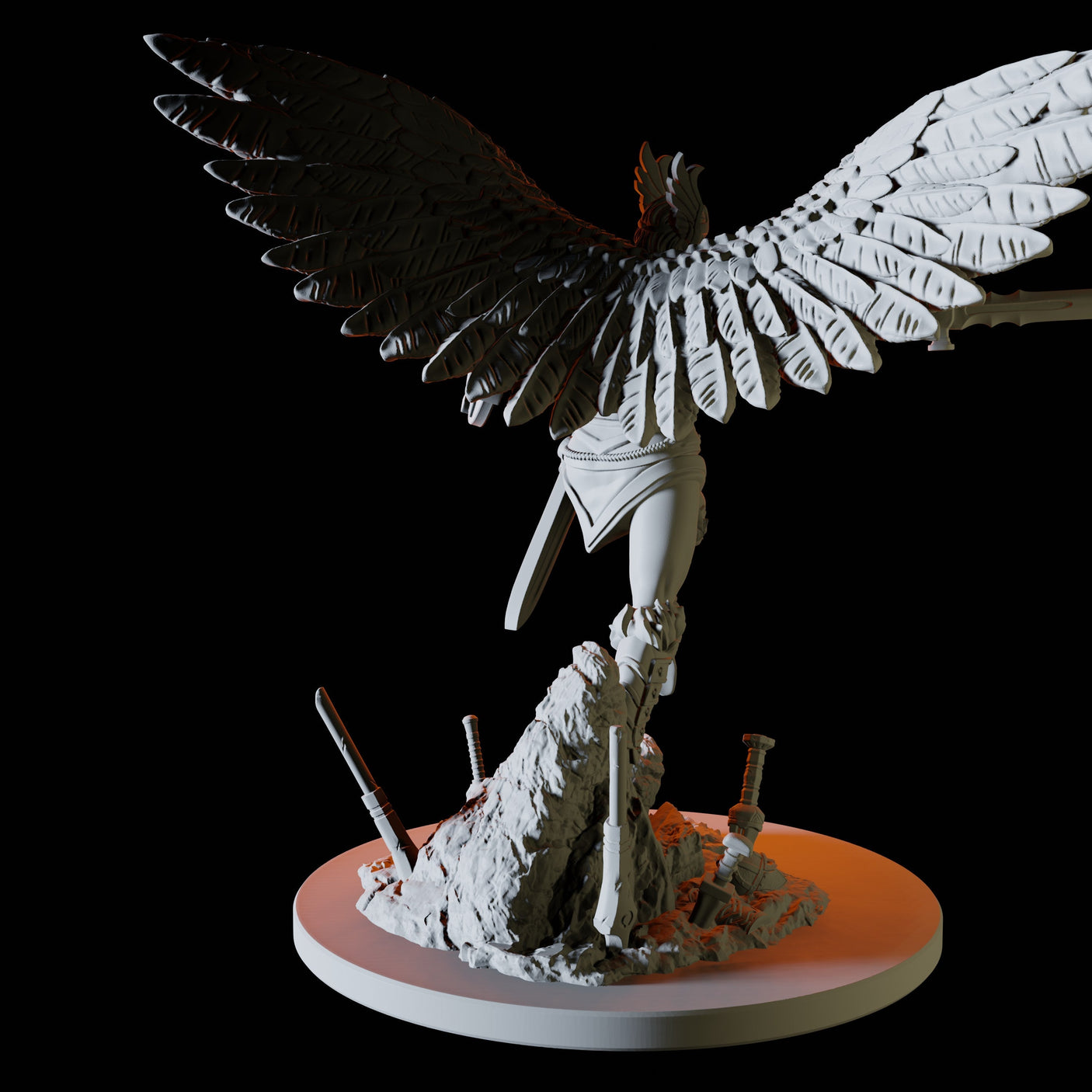 Valkyrie Miniature for Dungeons and Dragons, Pathfinder or other TTRPGs