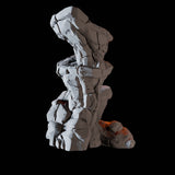 Vertical Rock Formation A Miniature for Dungeons and Dragons, Pathfinder or other TTRPGs