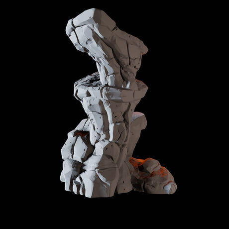 Vertical Rock Formation A Miniature for Dungeons and Dragons, Pathfinder or other TTRPGs