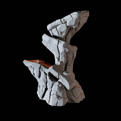 Vertical Rock Formation A Miniature for Dungeons and Dragons, Pathfinder or other TTRPGs