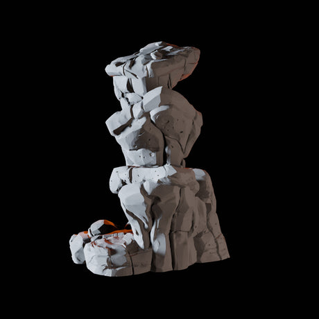 Vertical Rock Formation A Miniature for Dungeons and Dragons, Pathfinder or other TTRPGs