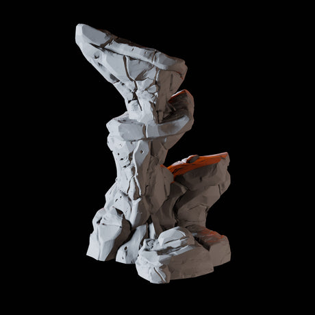 Vertical Rock Formation A Miniature for Dungeons and Dragons, Pathfinder or other TTRPGs