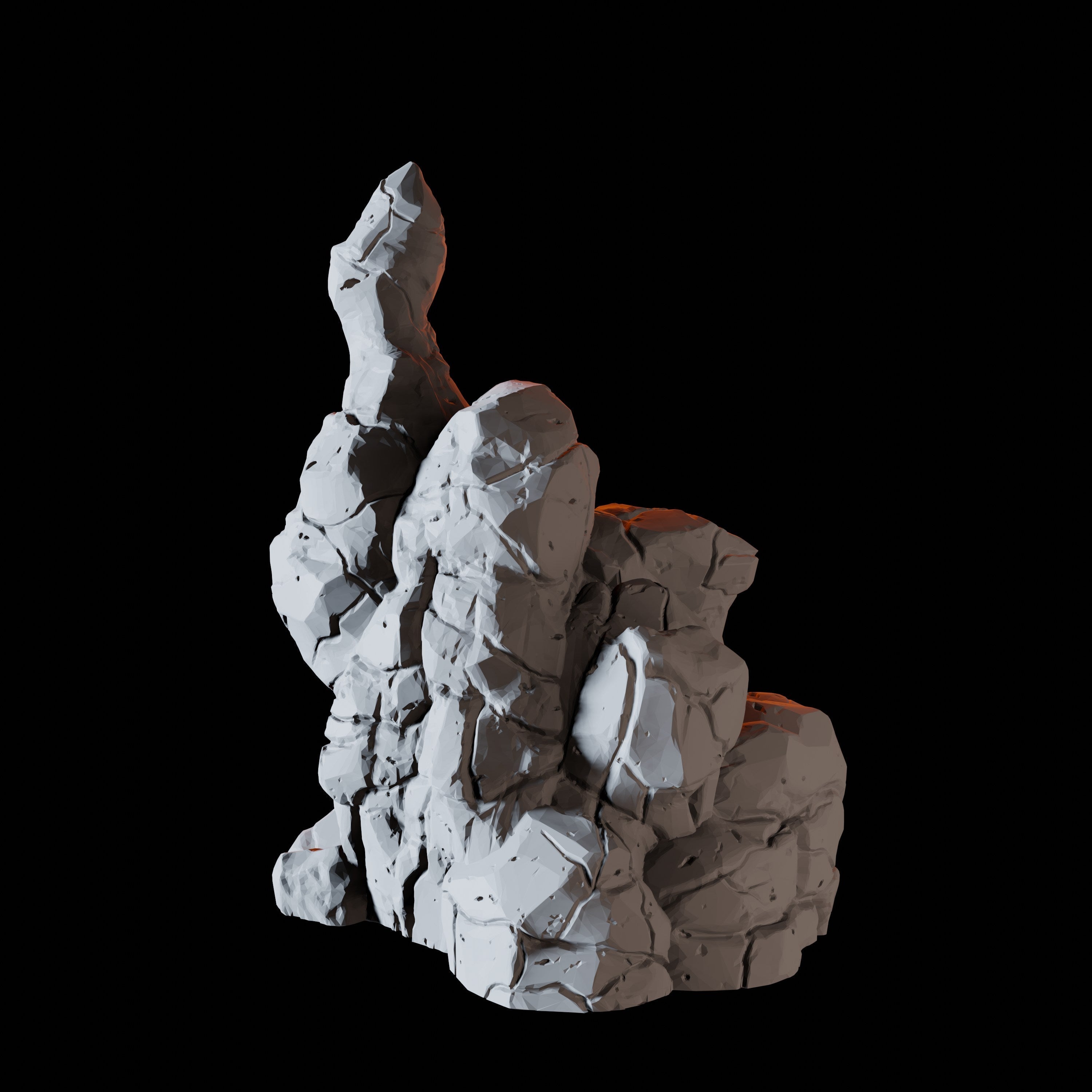 Vertical Rock Formation B - Cave Scatter Terrain Miniature for Dungeons and Dragons - Myth Forged