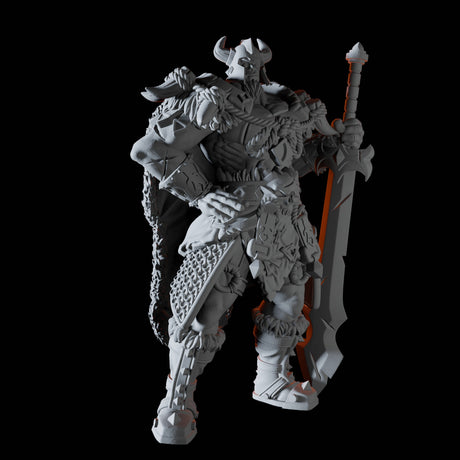 Veteran Fighter Miniature for Dungeons and Dragons, Pathfinder or other TTRPGs