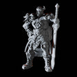 Veteran Fighter Miniature for Dungeons and Dragons, Pathfinder or other TTRPGs