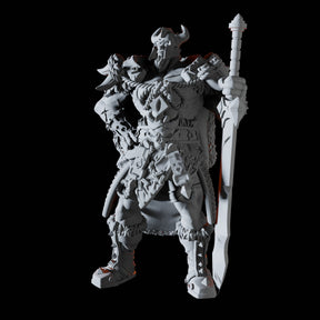 Veteran Fighter Miniature for Dungeons and Dragons, Pathfinder or other TTRPGs
