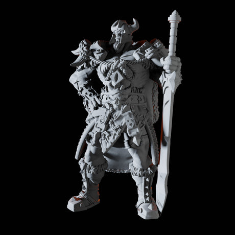 Veteran Fighter Miniature for Dungeons and Dragons, Pathfinder or other TTRPGs
