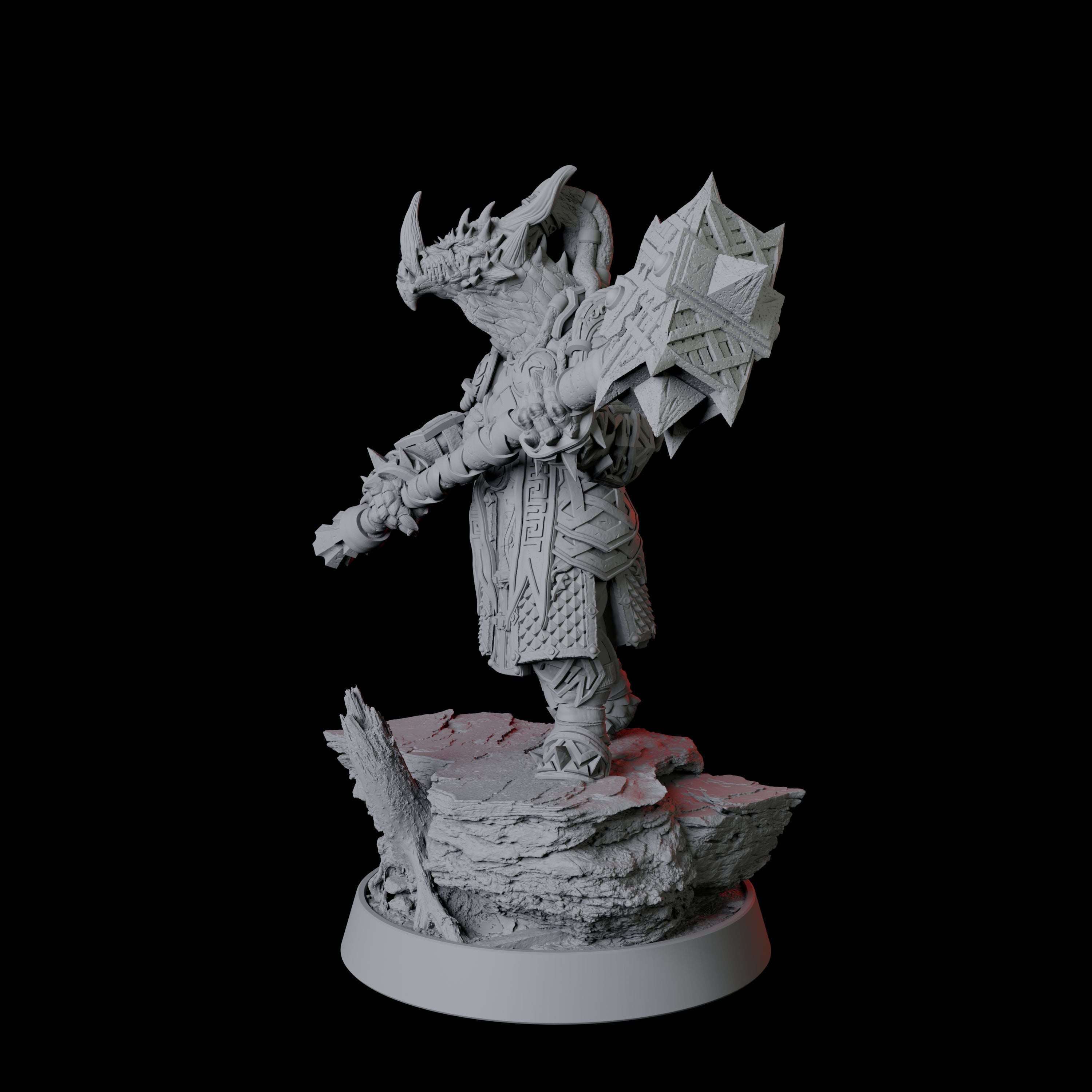 Wandering Dragonborn Fighter Miniature for Dungeons and Dragons