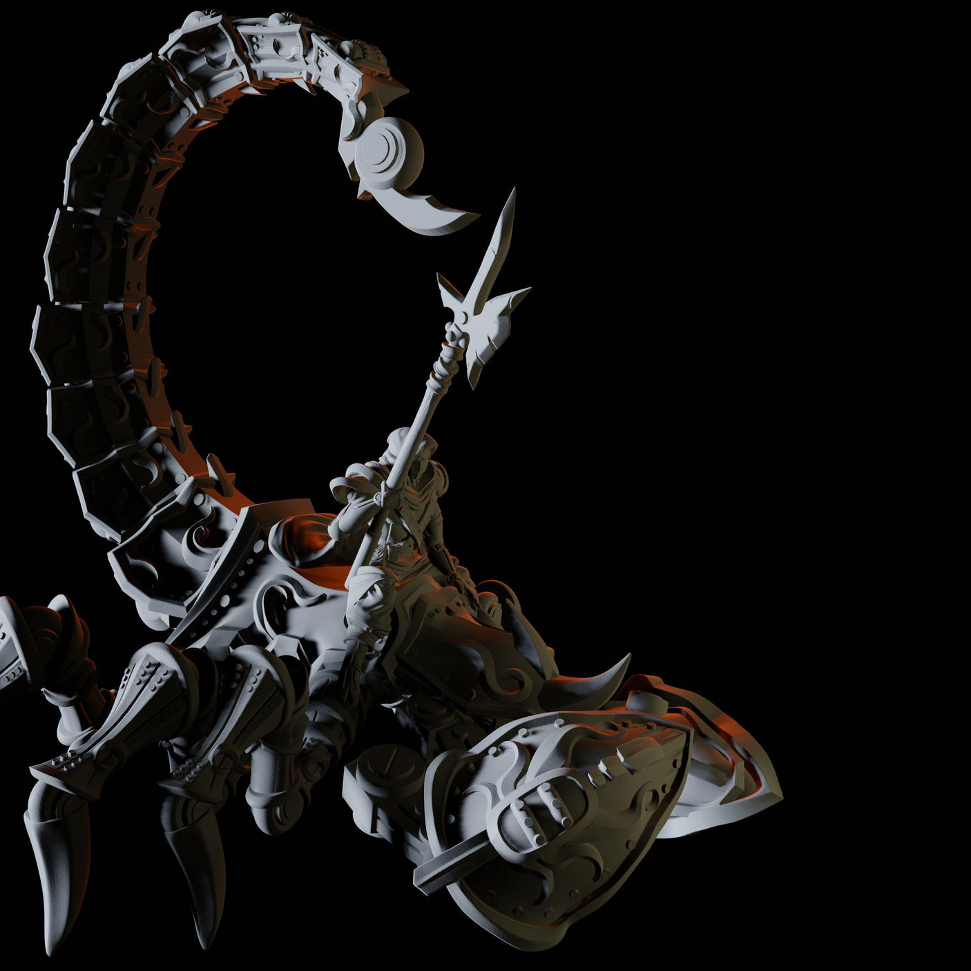 Warforged Giant Scorpion Miniature for Dungeons and Dragons, Pathfinder or other TTRPGs