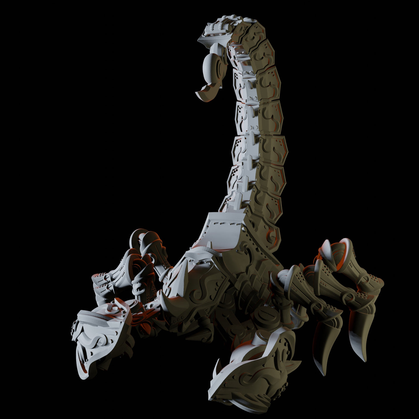 Warforged Giant Scorpion Miniature for Dungeons and Dragons, Pathfinder or other TTRPGs