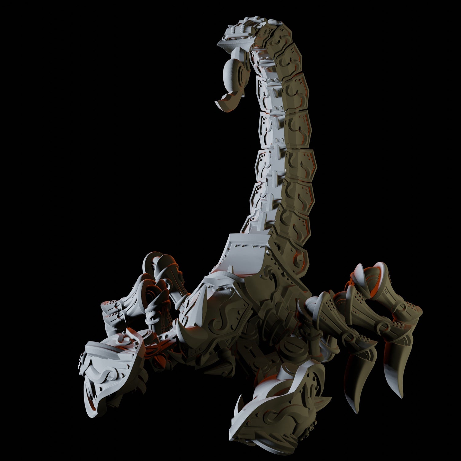Warforged Giant Scorpion Miniature for Dungeons and Dragons, Pathfinder or other TTRPGs