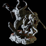 Warrior with Owlbear Companion Miniature for Dungeons and Dragons, Pathfinder or other TTRPGs