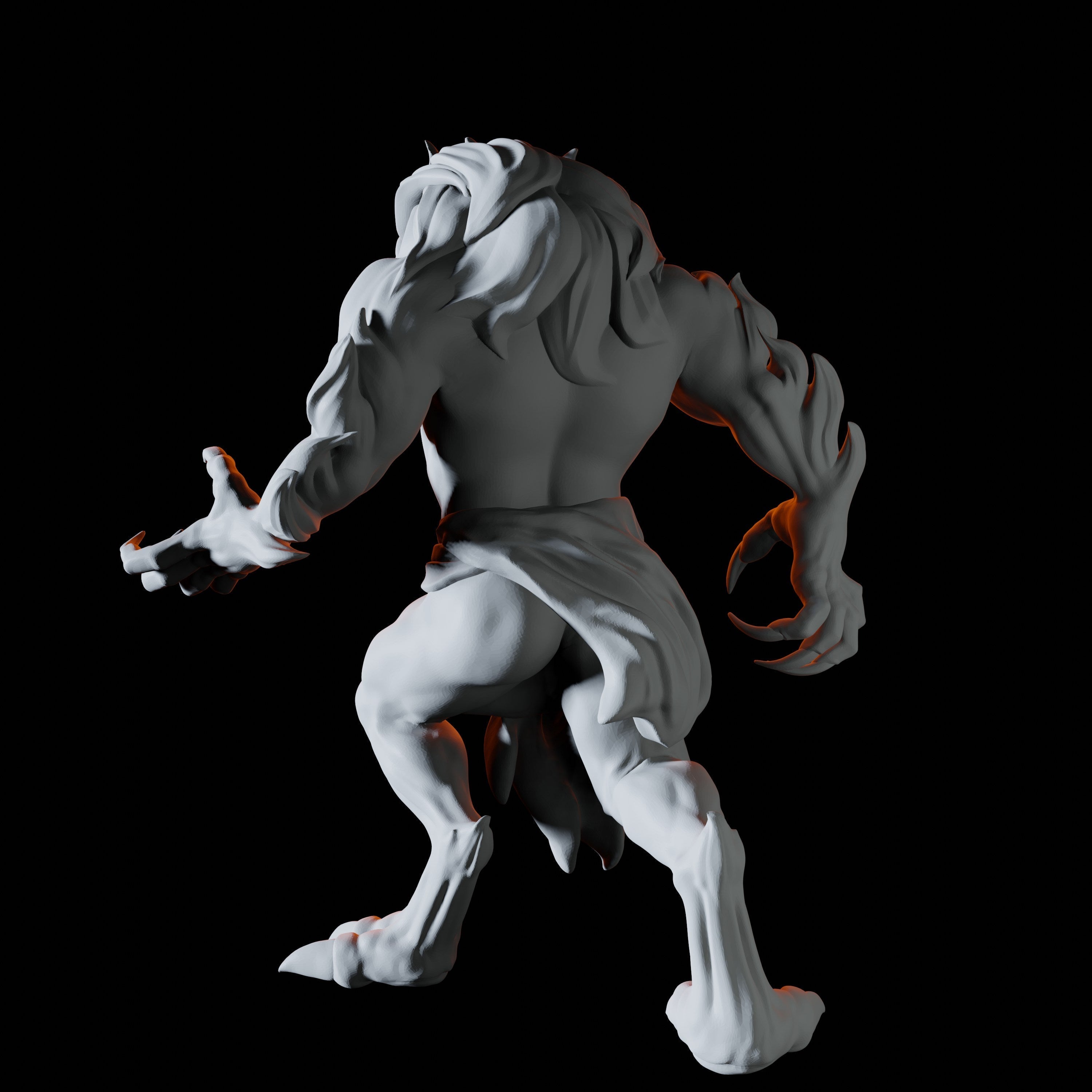 Werewolf Miniature A for Dungeons and Dragons - Myth Forged