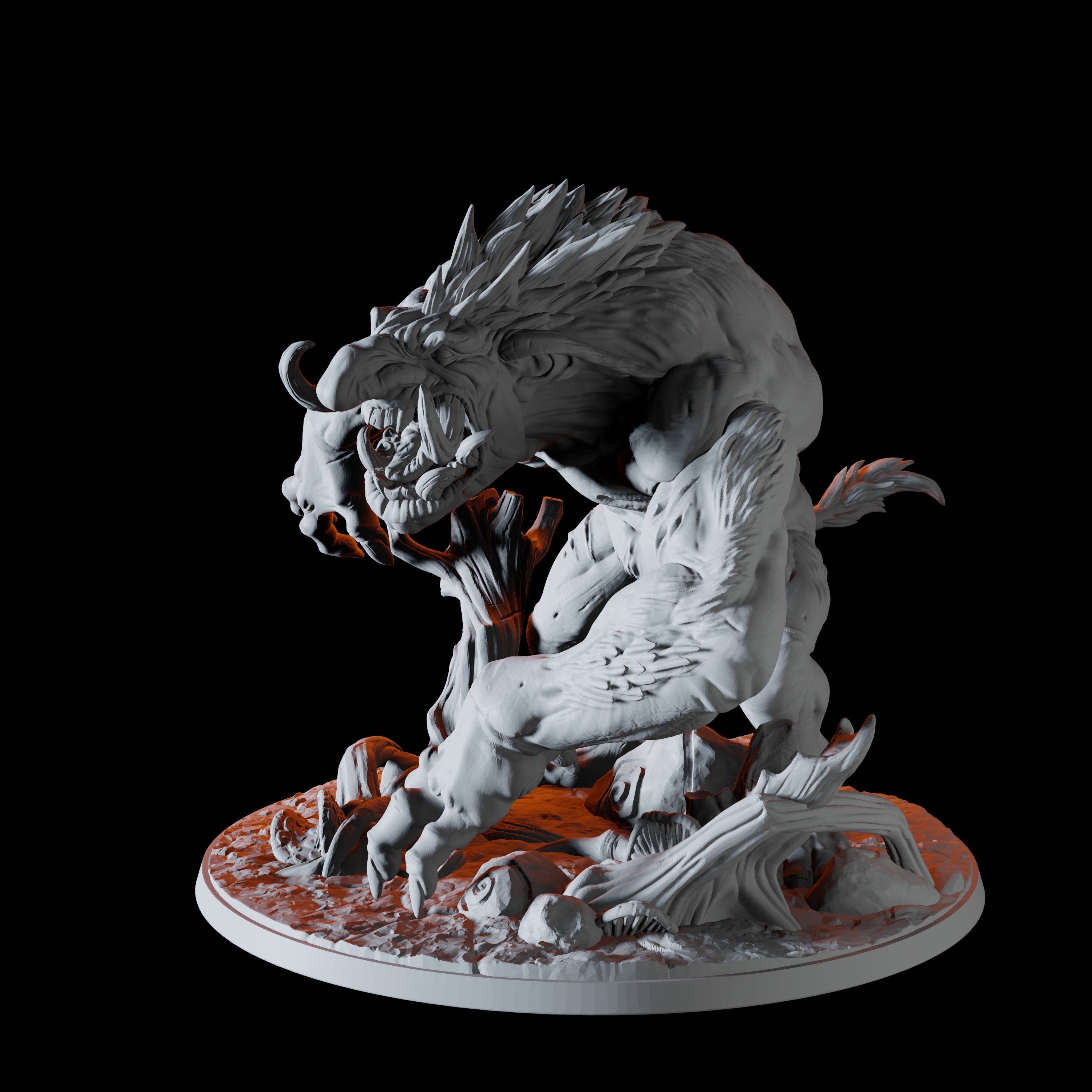 Wild Berserker Troll Miniature for Dungeons and Dragons - Myth Forged