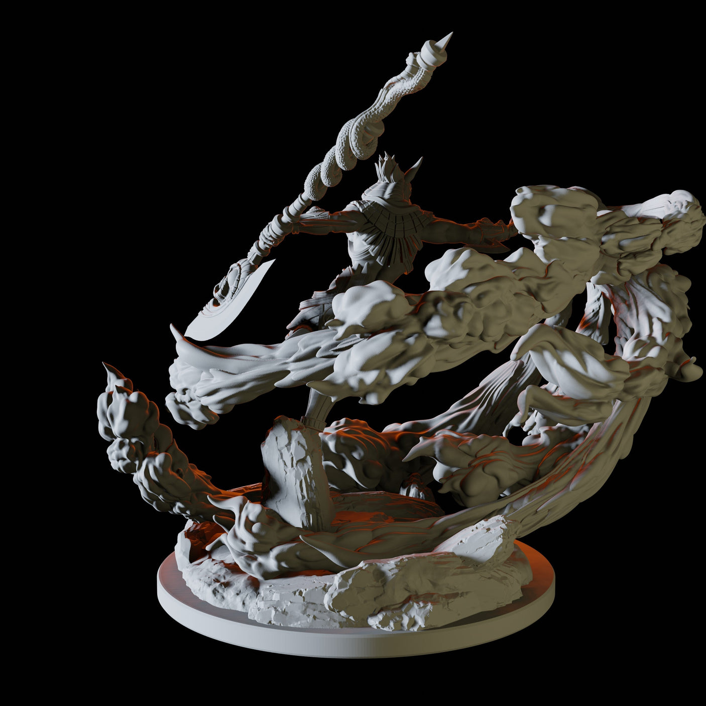 Wind Monk Miniature for Dungeons and Dragons, Pathfinder or other TTRPGs