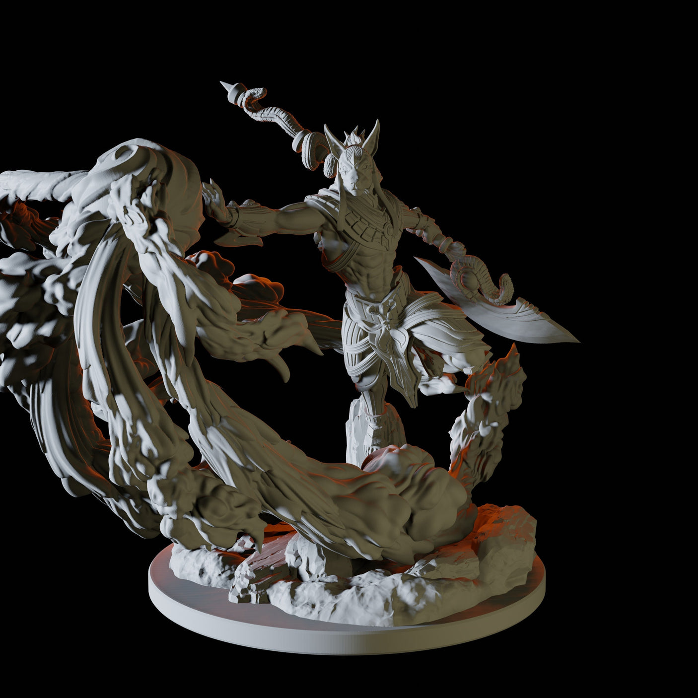 Wind Monk Miniature for Dungeons and Dragons, Pathfinder or other TTRPGs