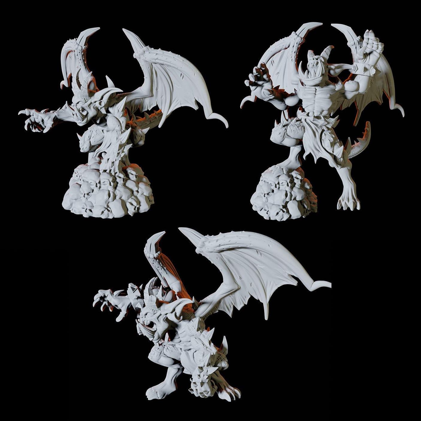 Winged Imps Miniature for Dungeons and Dragons, Pathfinder or other TTRPGs
