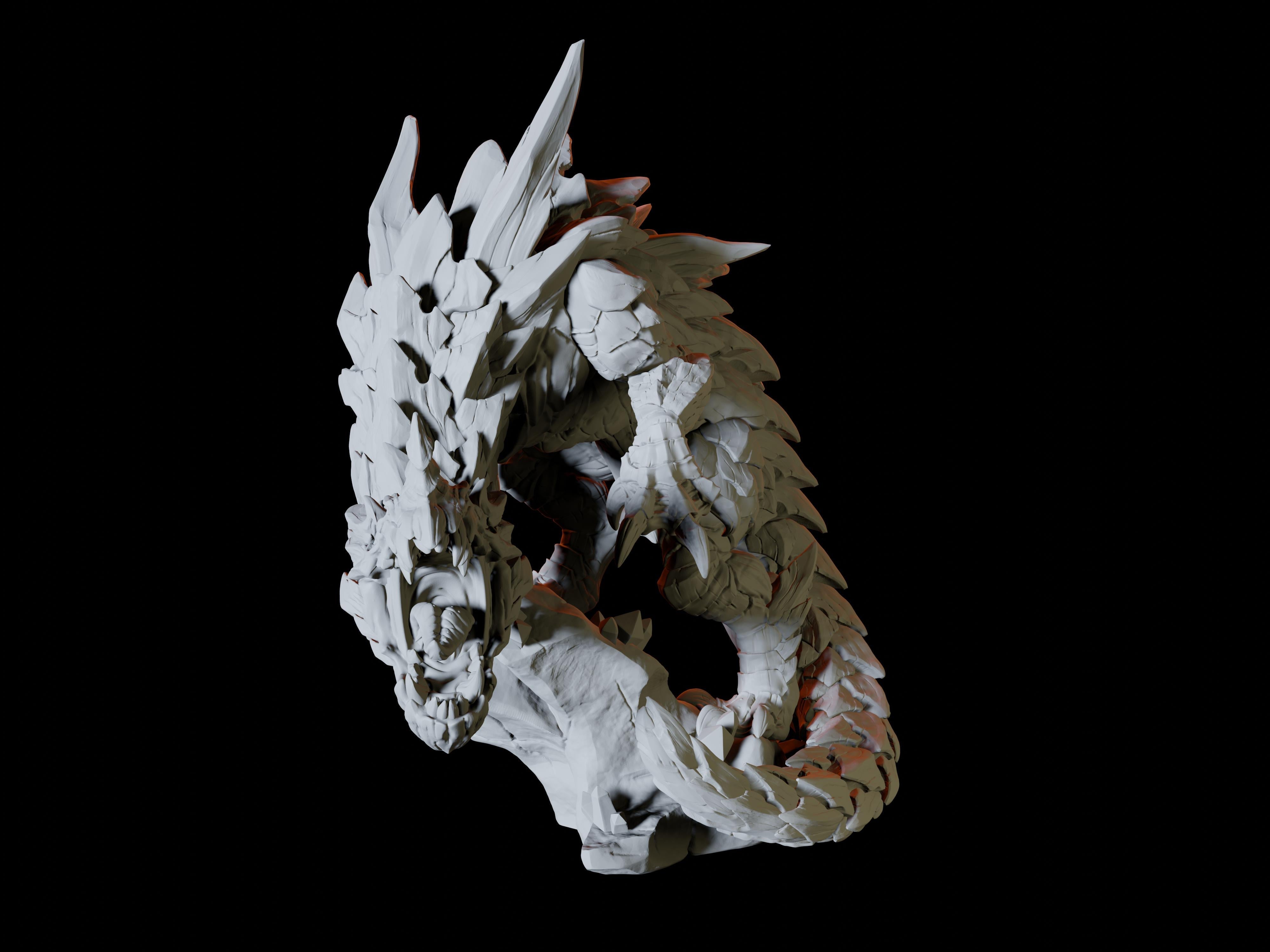 Wingless Ancient or Adult Dragon Miniature for Dungeons and Dragons - Myth Forged