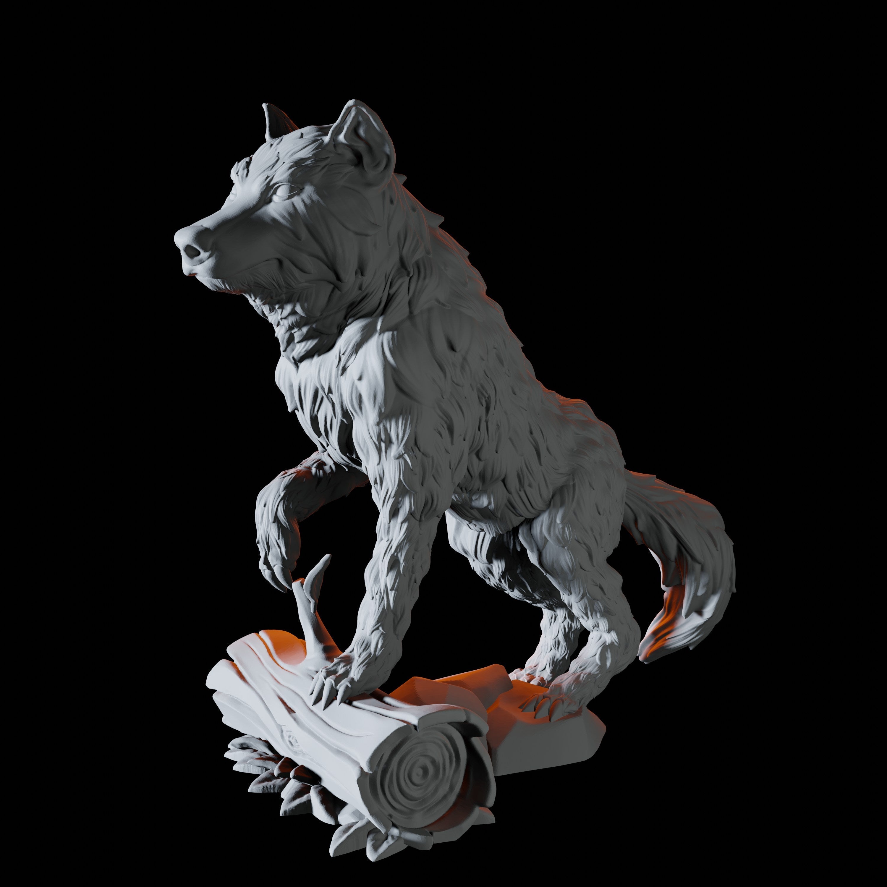 Wolf Miniature for Dungeons and Dragons - Myth Forged