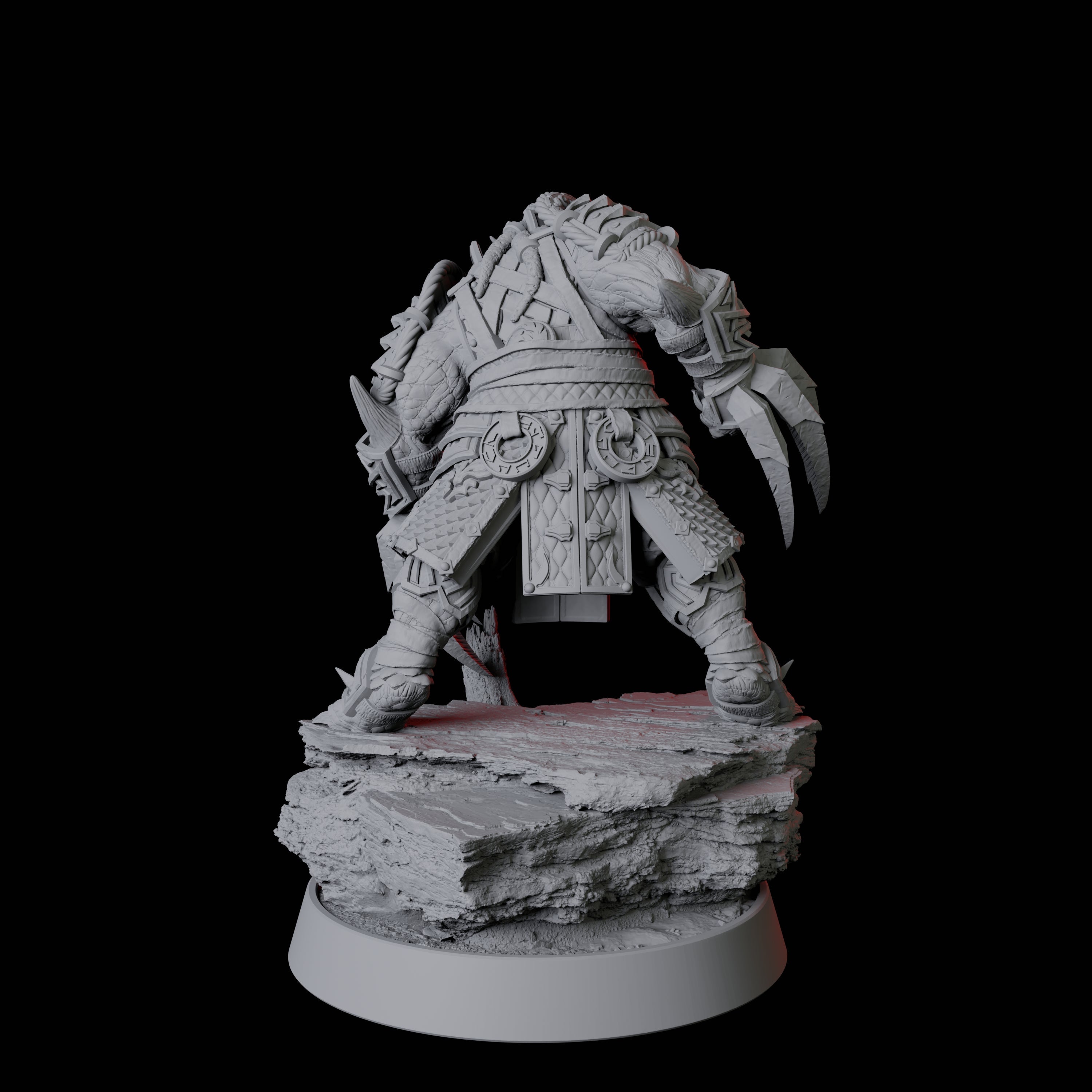 Wolverine Dragonborn Fighter Miniature for Dungeons and Dragons