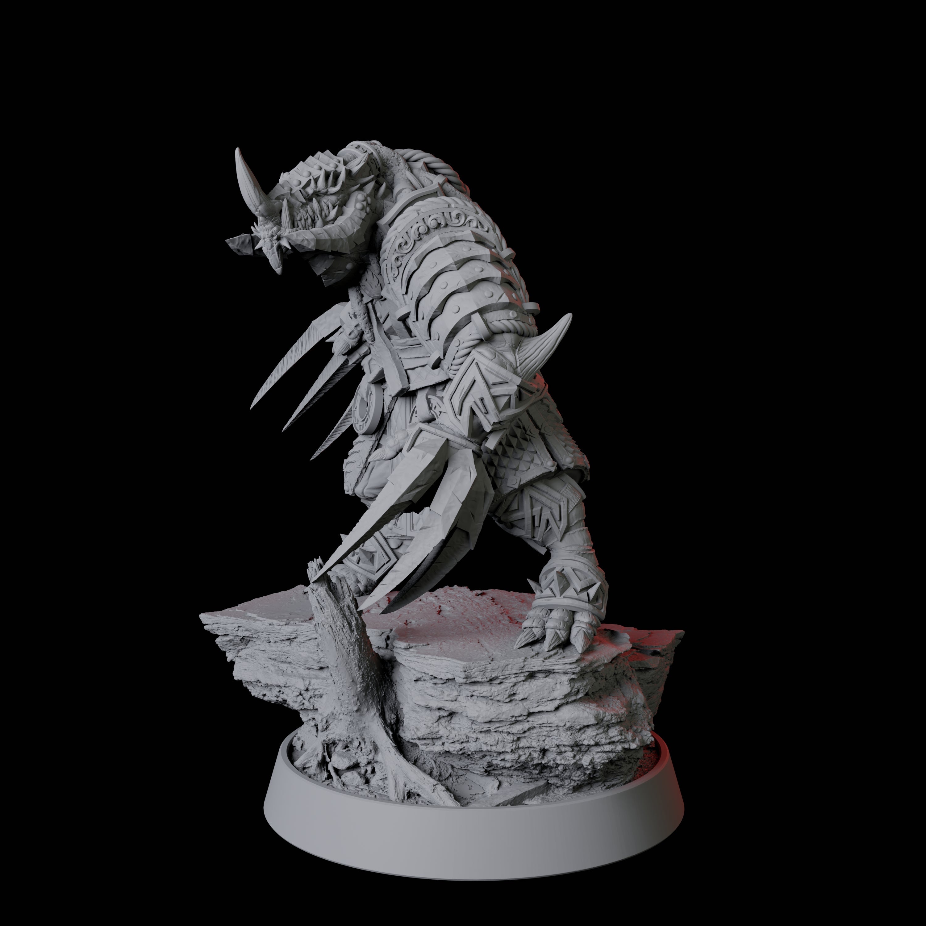 Wolverine Dragonborn Fighter Miniature for Dungeons and Dragons