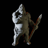 Worried Ogre Miniature for Dungeons and Dragons, Pathfinder or other TTRPGs
