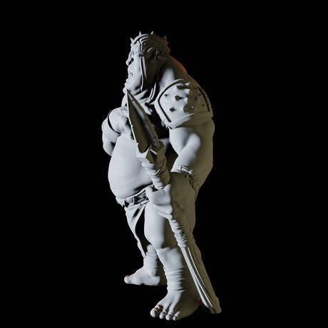 Worried Ogre Miniature for Dungeons and Dragons, Pathfinder or other TTRPGs