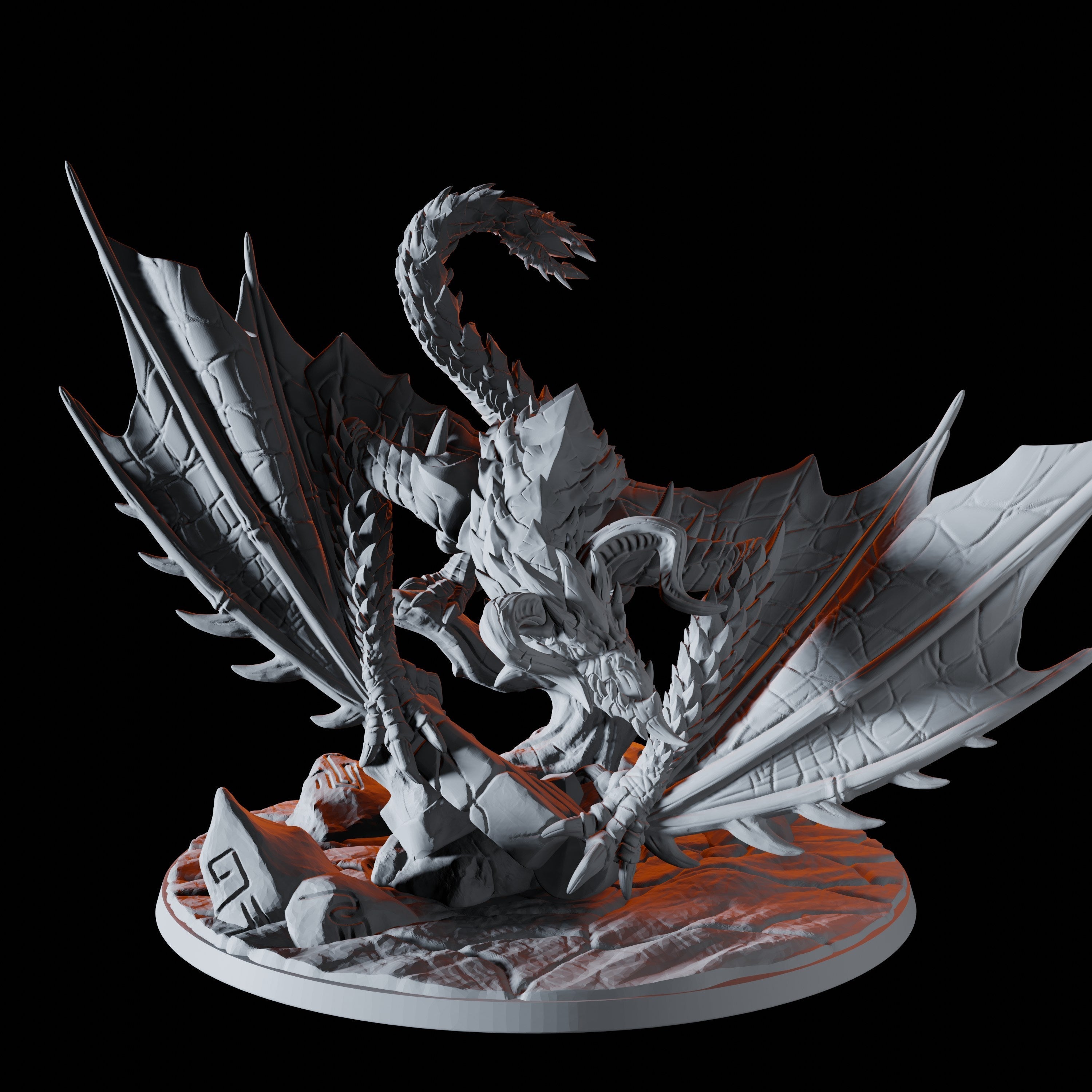 Wyvern Miniature for Dungeons and Dragons - Myth Forged
