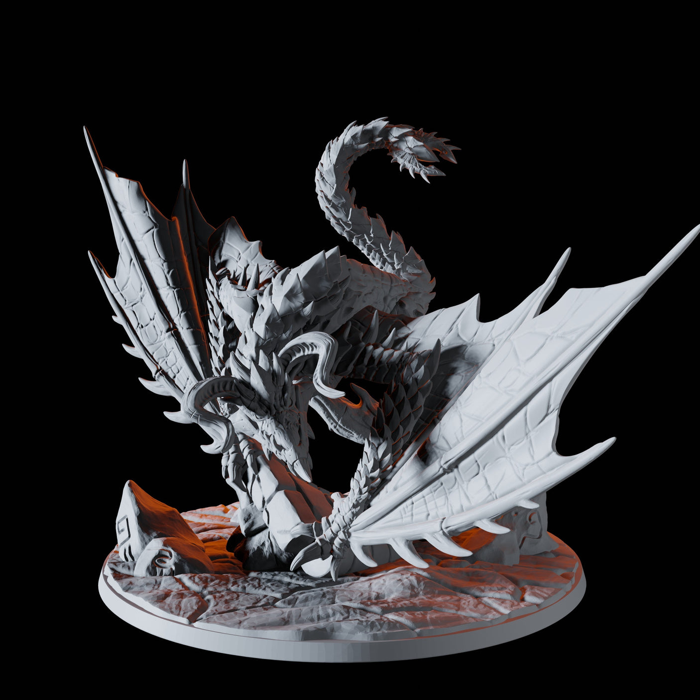 Wyvern Miniature for Dungeons and Dragons, Pathfinder or other TTRPGs