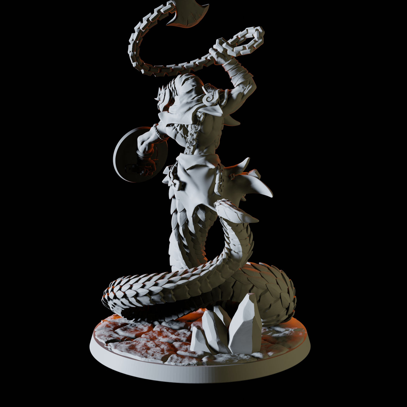 Yuan-Ti Abomination B Miniature for Dungeons and Dragons, Pathfinder or other TTRPGs