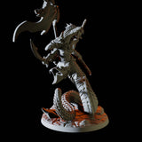 Yuan-Ti Abomination Battlemaster Miniature for Dungeons and Dragons, Pathfinder or other TTRPGs