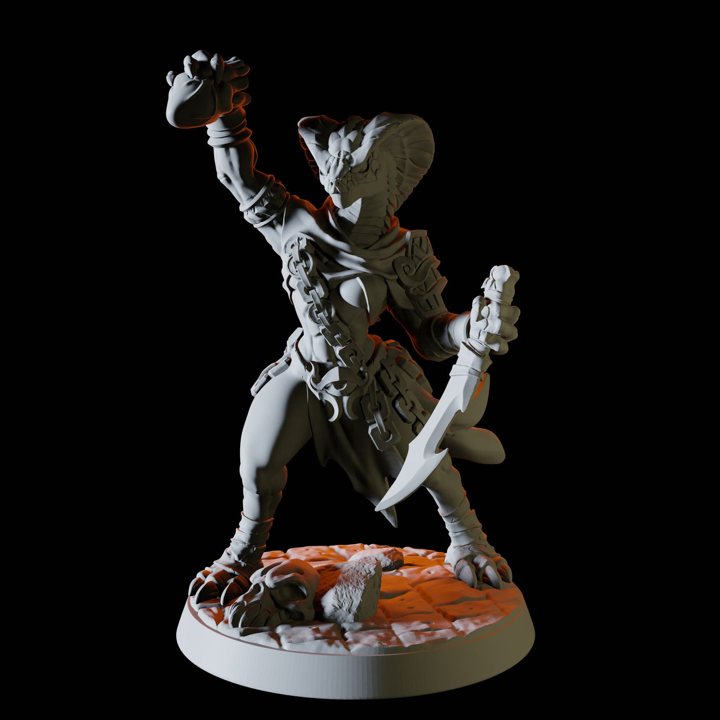 Yuan-ti Malison Bundle Miniature for Dungeons and Dragons, Pathfinder or other TTRPGs