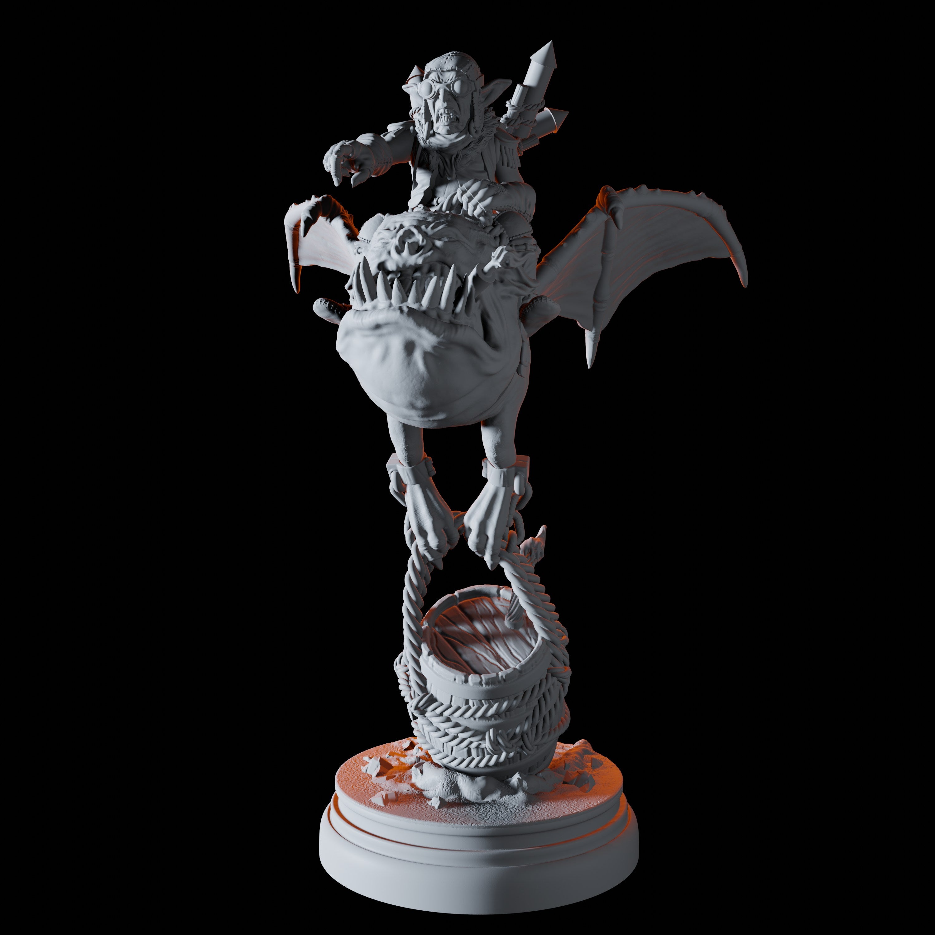 Flying Goblin Bombardier Miniature A for Dungeons and Dragons - Myth Forged