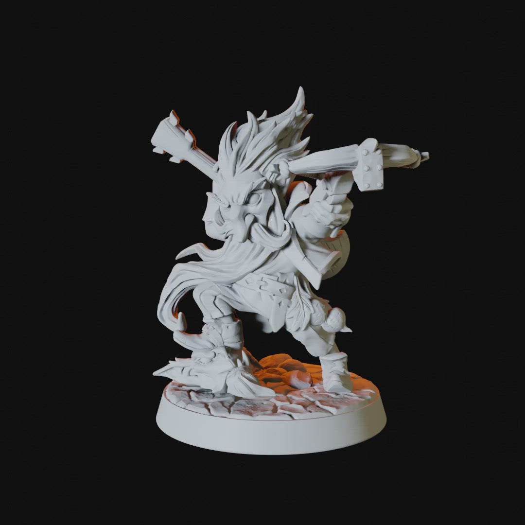 Gnome Bard Miniature for Dungeons and Dragons - Myth Forged