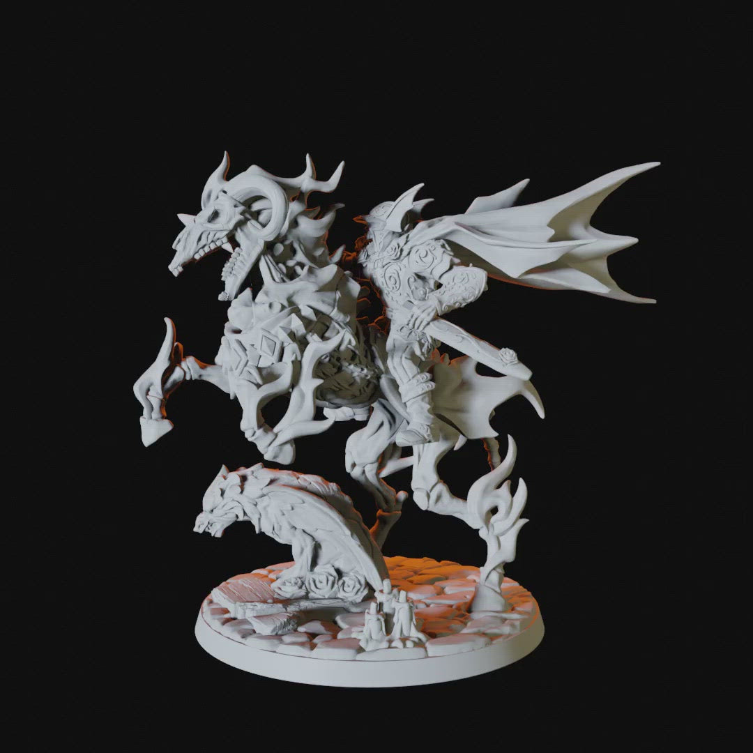 Nightmare Steed Miniature for Dungeons and Dragons - Myth Forged
