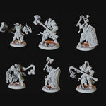 Six Human Paladin Miniatures for Dungeons and Dragons - Myth Forged
