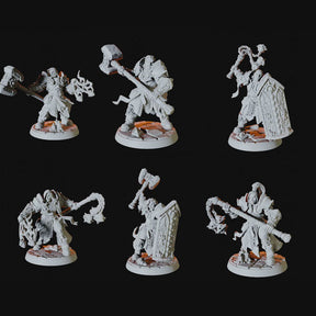 Six Human Paladin Miniatures for Dungeons and Dragons - Myth Forged