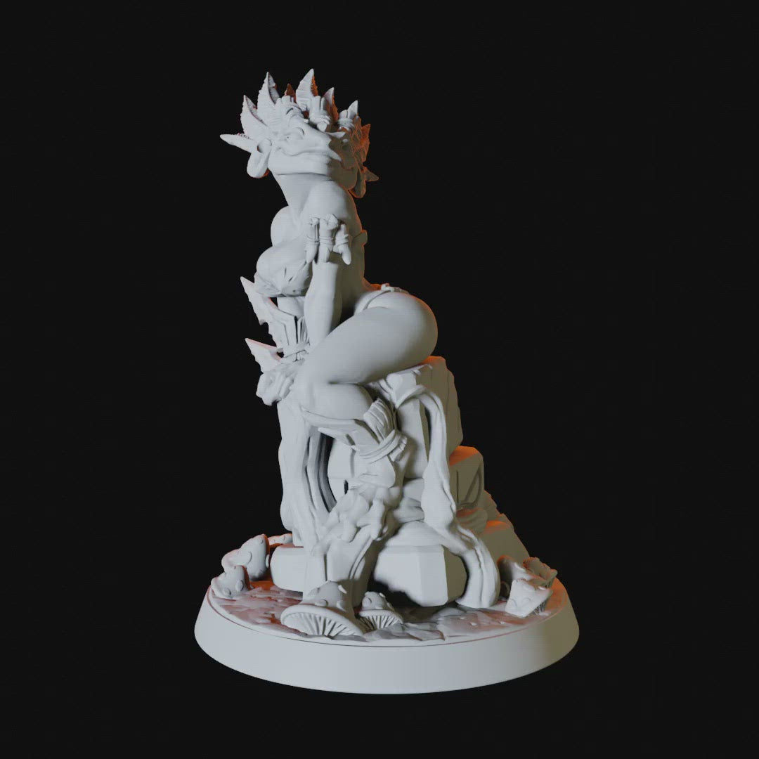Bullywug Pinup Miniature for Dungeons and Dragons - Myth Forged