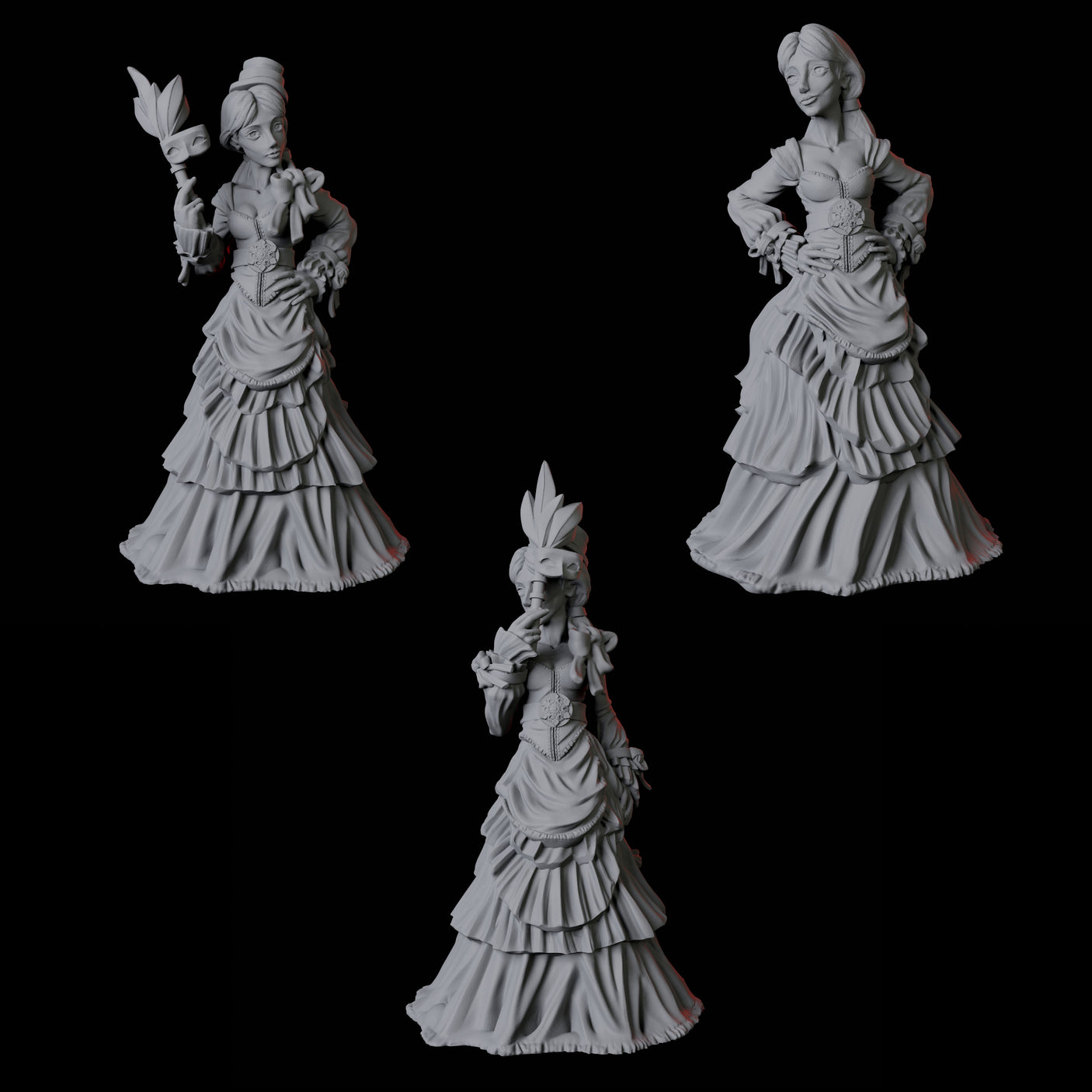 Three Ladies - Masquerade Ball