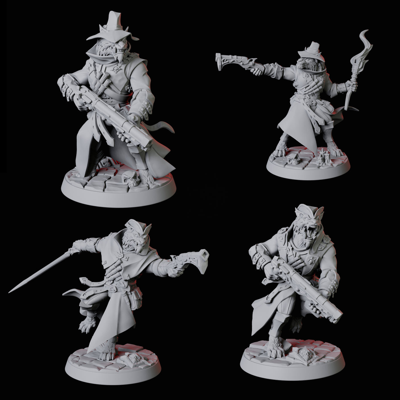 Four Werewolf Vampire Hunters