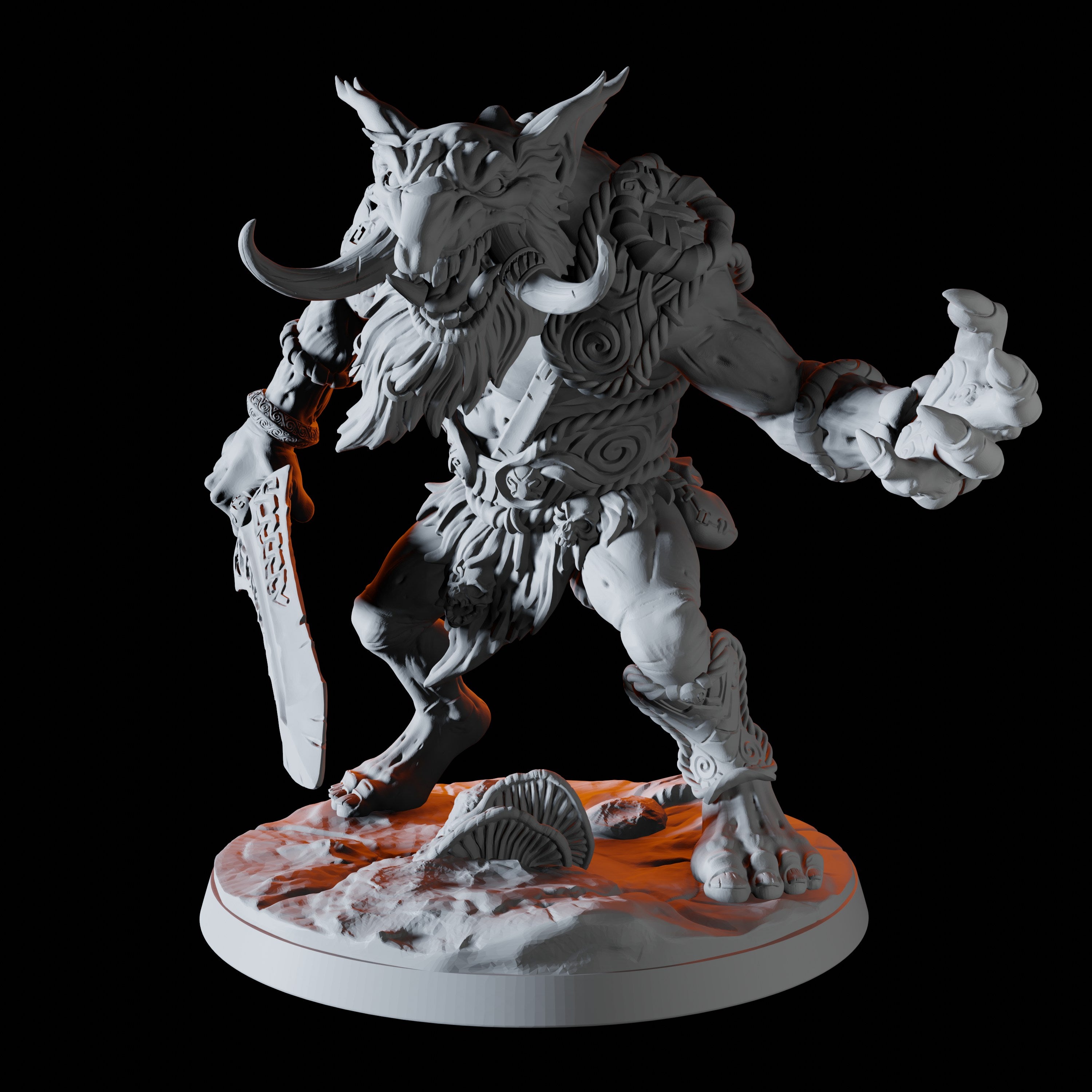 Troll Hunter Miniature B for Dungeons and Dragons - Myth Forged