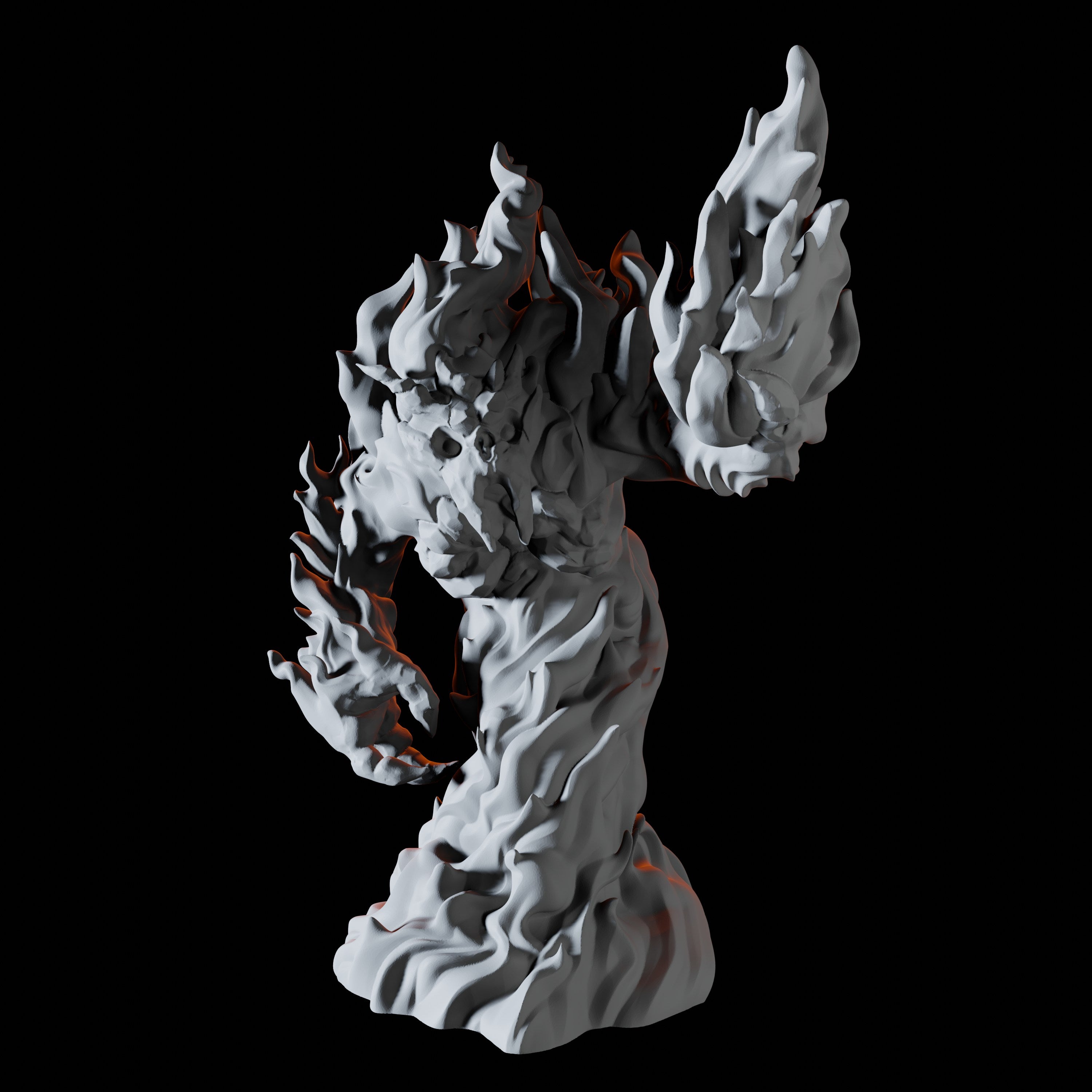 Fire Elemental Miniature B for Dungeons and Dragons - Myth Forged